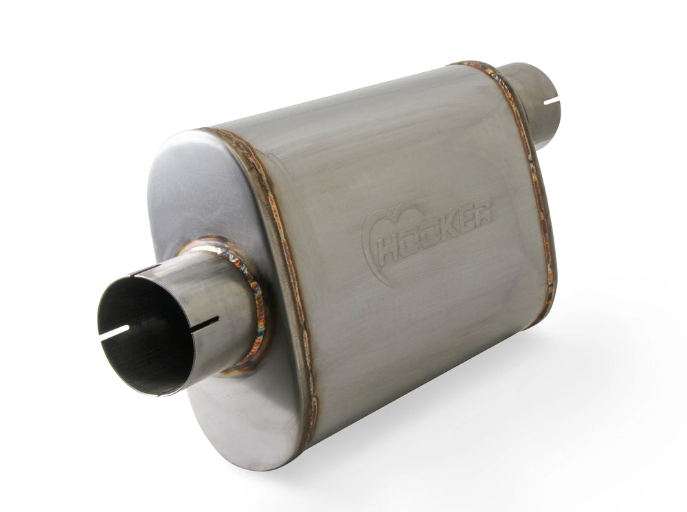 MUFFLER, HOOKER 304SS OFFSET/CENTER 3"