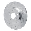 DFC 22-25 Hyundai Santa Cruz Rear Left Drilled & Slotted Silver Brake Rotor