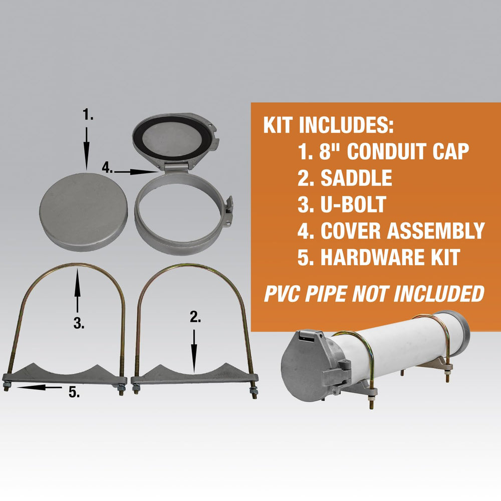 CONDUIT CARRIERKITFITS 8IN SCH 40 PVC