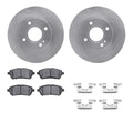 R1 11-19 Ford Figo Front Brake Rotor Set w/Optimum OE Pads and Hardware