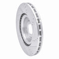 R1 Concepts Brake Rotor Drilled and Slotted Silver Fits Mitsubishi Lancer