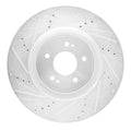 R1 Concepts Brake Rotor Drilled and Slotted Silver Fits Mitsubishi Lancer