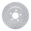 R1 05-23 Chrysler 300 Rear Right Drilled & Slotted Geo-Carbon Rotor