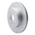 R1 05-23 Chrysler 300 Rear Right Drilled & Slotted Geo-Carbon Rotor