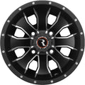 Aluminum Wheels 14x7 Mamba UTV A77 Machined Spokes Satin Black 10 Offset 4 on 137 Bolt Pattern Raceline