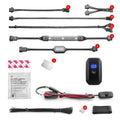 XK Glow Strip Million Color XKCHROME Smartphone App ATV/Motorcycle LED Light Kit 6xPod + 2x10In
