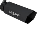 MBRP Universal Hex Tip 4in Inlet 16in Length w/ Logo - Black Coated
