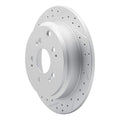 R1 05-10 Honda Odyssey Rear Left Drilled & Slotted Geoperformance Rotor