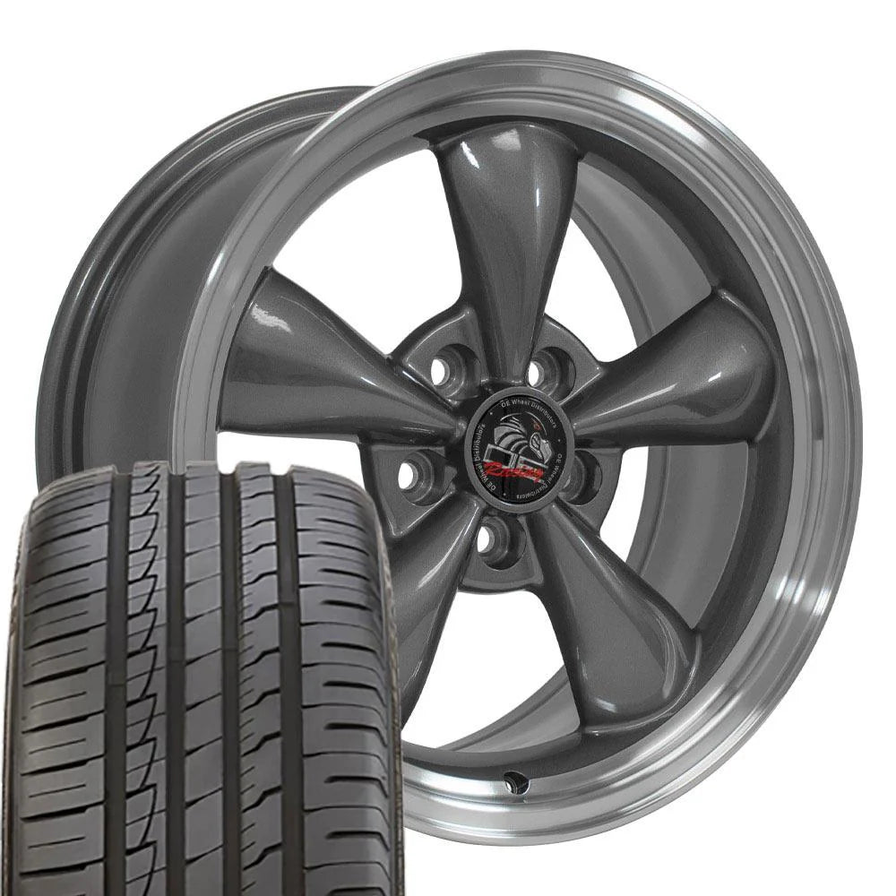 17 IN REPLICA WHEEL FR01 FITS FORD MUSTANG BULLITT RIM 17X8 GUNMETAL WHEEL