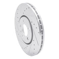 R1 96-98 Volkswagen Jetta Sedan Front Left Drilled & Slotted Silver Brake Rotor