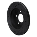 R1 93-97 Chrysler Intrepid Front Right Drilled & Slotted Black Brake Rotor