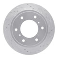 DFC 00-06 Mitsubishi Montero Rear Right Drilled & Slotted Silver Brake Rotor