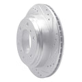 DFC 00-06 Mitsubishi Montero Rear Right Drilled & Slotted Silver Brake Rotor