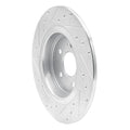 R1 17-20 Acura MDX Rear Right Drilled & Slotted Silver Brake Rotor