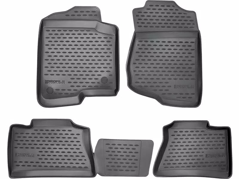 ~(12 lbs. 33X20X6)~ Profile Floor Liners Front and 2nd Row Black Grand Cherokee 2005-2010