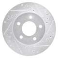 R1 Concepts Brake Rotor Drilled and Slotted Silver Fits Buick Rendezvous