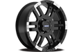MO951 17X9 8X170 G-BLK MACH -12MM