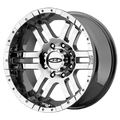 MO951 17X9 8X170 G-BLK MACH -12MM