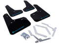Rally Armor 12-19 Ford Focus ST / 16-19 RS Black UR Mud Flap w/Nitrous Blue Logo
