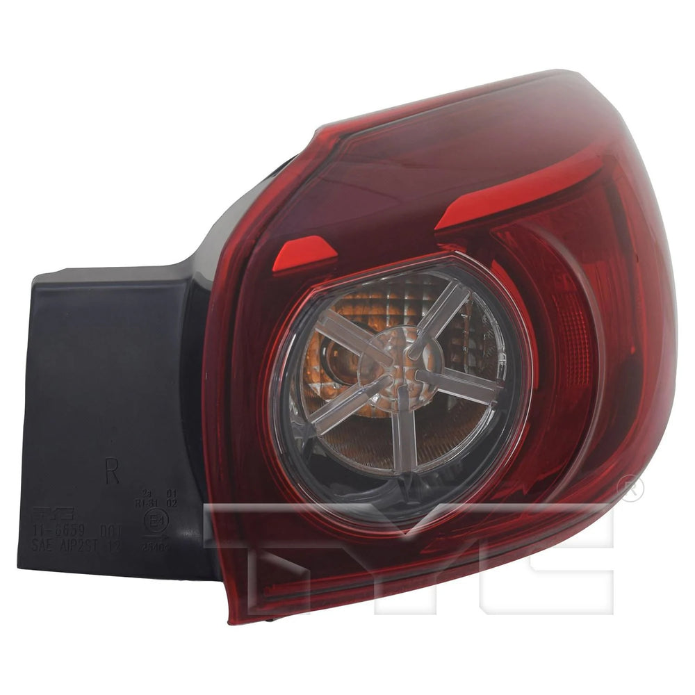 CAPA RH TAILLAMP ASSY OTR H/B; BULB TYPE; JAPAN BUILT; CLEAR MAZDA 3 1418; MEX BUILT MAZDA 3 1718