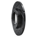 R1 65-76 Porsche 911 Front Left Drilled & Slotted Black Brake Rotor