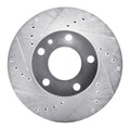 R1 82-86 BMW 735I Front Left Drilled & Slotted Silver Brake Rotor