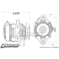 Alternator Mini 50 Amp 1-Wire Chrome
