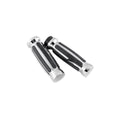 Bikers Choice 81-17 XL & Big Twin Dual Cable Chrome & Black Sensation Grips Pr