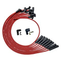 Moroso BBC Over Valve Cover Str Plug Boots HEI Sleeved Ultra Spark Plug Wire Set - Red