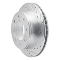 DFC 99-25 Chevrolet Silverado 2500 Rear Right Drilled & Slotted Silver Brake Rotor
