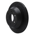 R1 02-09 Buick Rainier Rear Left Drilled & Slotted Black Brake Rotor