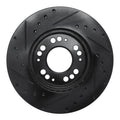 R1 91-04 Dodge STEALTH Front Right Drilled & Slotted Black Brake Rotor