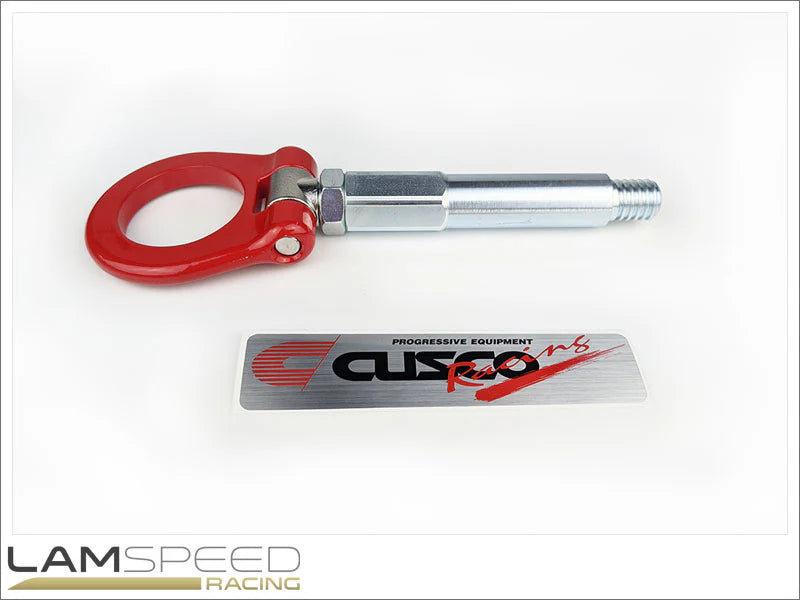 Cusco 2020+ Toyota GR Yaris (GXPA16/GXPA12) Folding Rear Tow Hook - Red