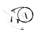 48IN HITECH BLACK STAINLESS HOUSING C4 BLOWER DRIVE KICKDOWN CABLE W/ BLACK FI