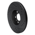 R1 98-15 Volkswagen Beetle Front Left Drilled & Slotted Black Brake Rotor