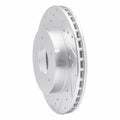 R1 78-81 Pontiac Firebird Rear Left Drilled & Slotted Silver Brake Rotor