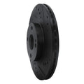 R1 01-05 Mazda Miata Front Right Drilled & Slotted Black Brake Rotor