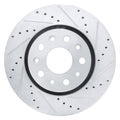 DFC 18-25 Jeep Gladiator Front Right Drilled & Slotted Silver Brake Rotor