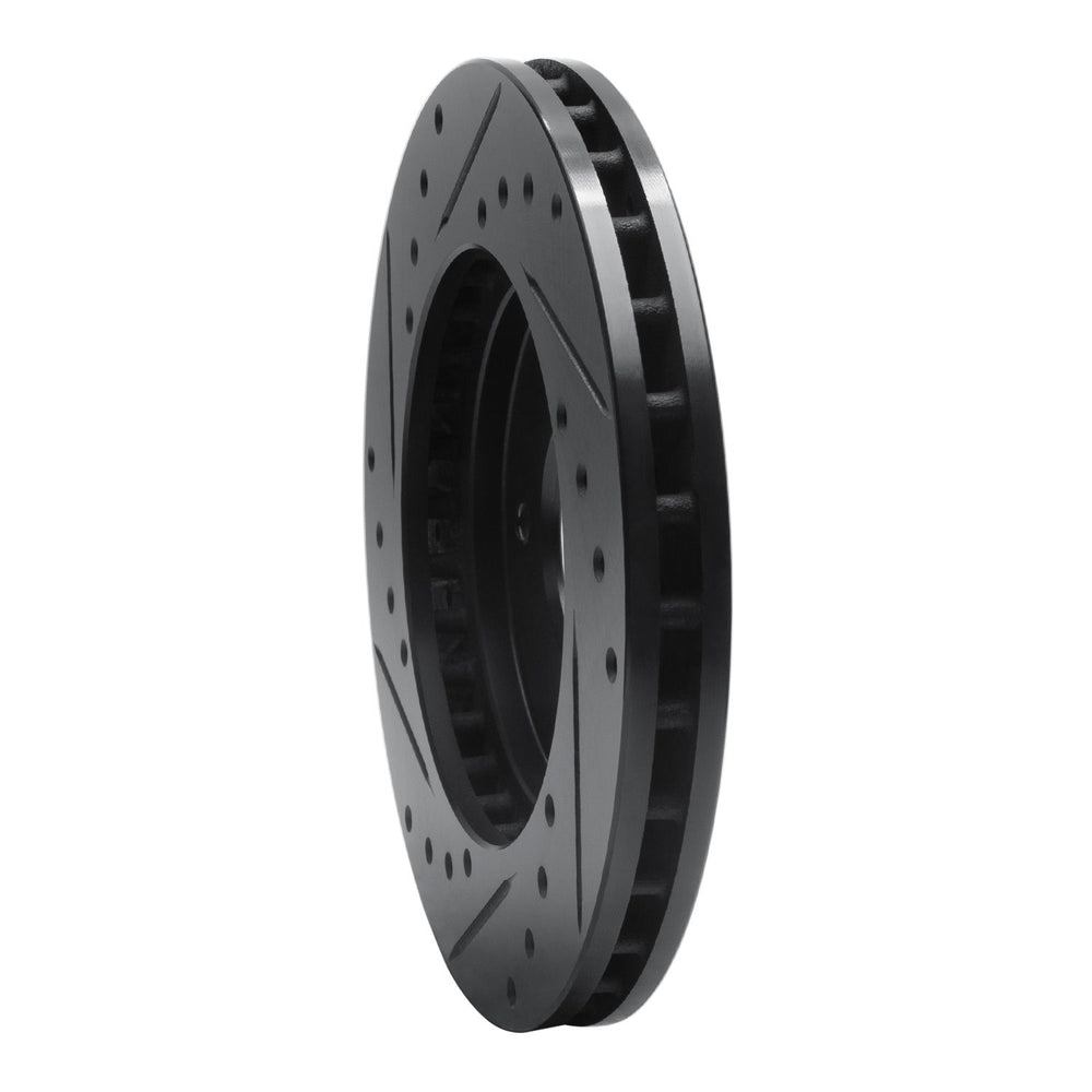 R1 88-96 Buick Regal Front Right Drilled & Slotted Black Brake Rotor
