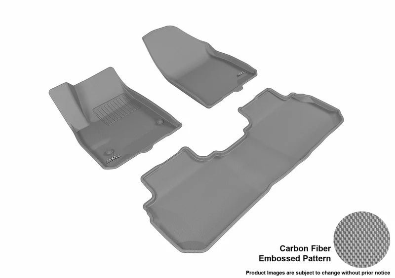 3D MAXpider 2017-2020 Cadillac XT5 Kagu 1st & 2nd Row Floormats - Gray