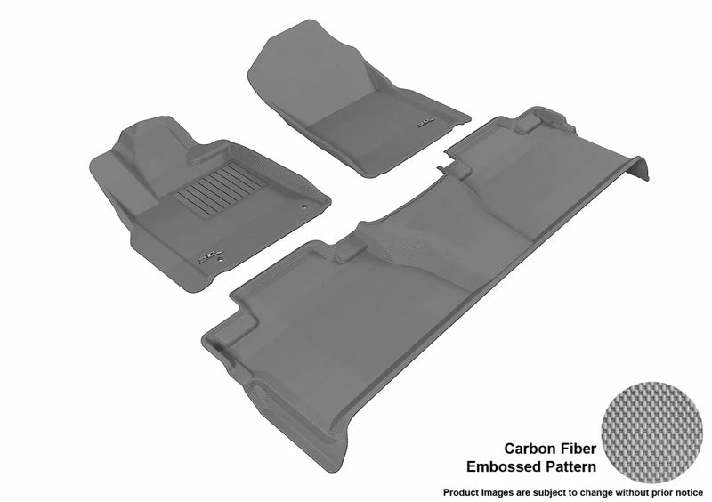 3D KAGU FLOOR MAT 2 ROW SET GRAY