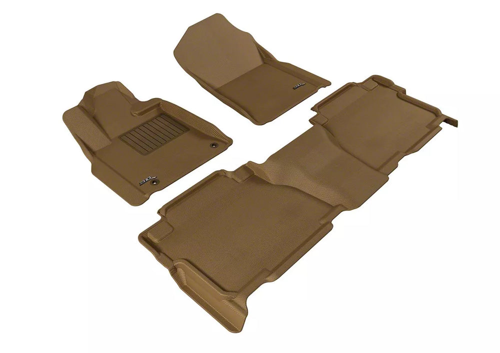 3D MAXpider 2012-2013 Toyota Tundra Crewmax Kagu 1st & 2nd Row Floormats - Tan