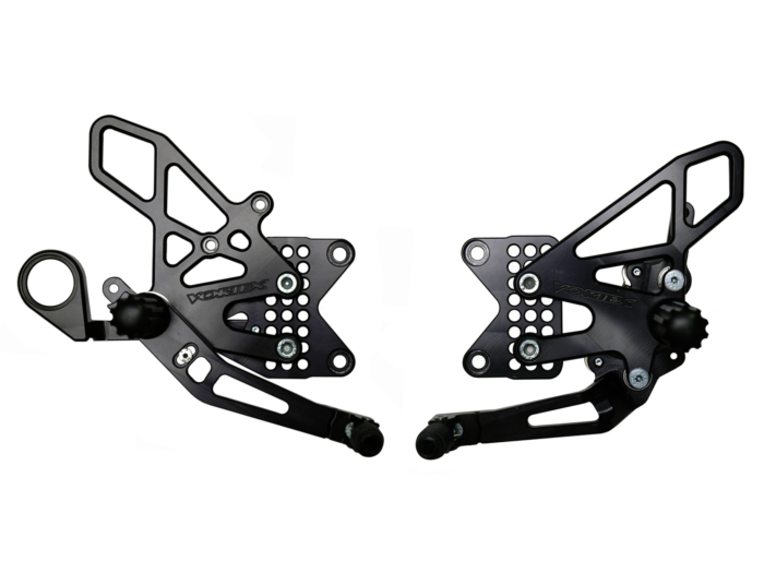 Vortex Racing 09-14 BMW S1000RR,-14 S1000XR Adjustable Rearsets- Black