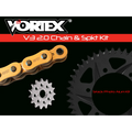Vortex Racing V3 2.0 Chain and Sprocket Kit 2910-17,526K-43,G525RX3-112- Gold