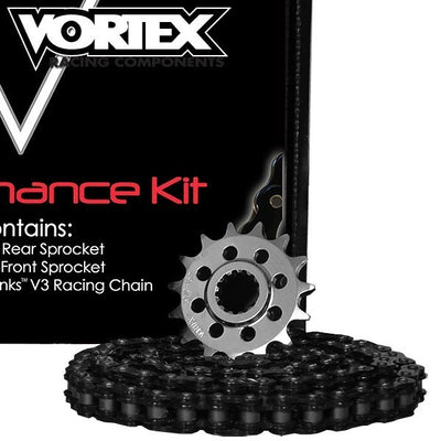 Vortex Racing V3 2.0 Chain and Sprocket Kit 3273-15,251AK-46 ,520SX3-108- Black