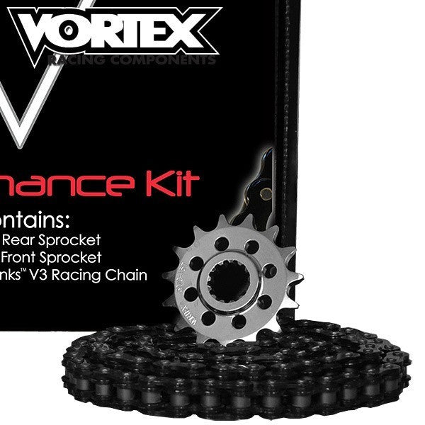 Vortex Racing V3 2.0 Chain and Sprocket Kit 3273-15,251AK-46 ,520SX3-108- Black