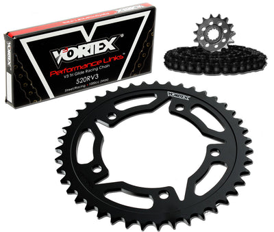 Vortex Racing V3 2.0 Chain and Sprocket Kit 3289-16,435S-47,520RX3-120- Black