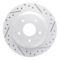 DFC 88-96 Chevrolet Corvette Rear Right Drilled & Slotted Geoperformance Rotor