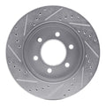 R1 04-08 Ford F-150 4WD Front Right Drilled & Slotted Silver Brake Rotor
