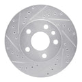 R1 Concepts Brake Rotor Drilled and Slotted Silver Fits Volkswagen EuroVan